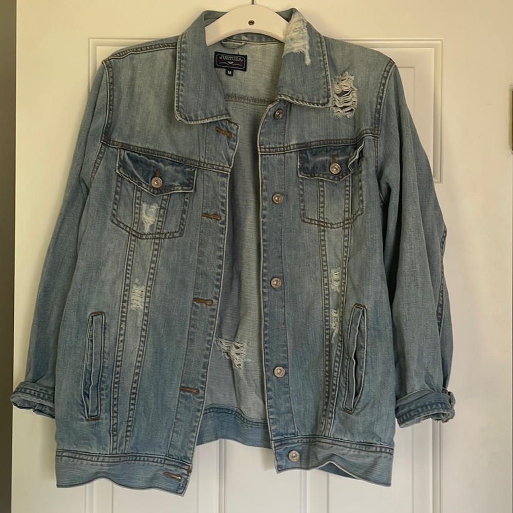 Denim jacket, from Lizard Thicket, brand Just USA, lightly worn